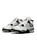 Кросівки чоловічі жіночі Nike Air Jordan 4 Retro Cement Oreo White Grey Взуття Найк Джордан Ретро IV білі з сірим, фото 2