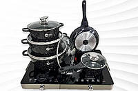 Набір посуду для індукційних плит, посуд гранітний для індукційної плити з антипригарним покриттям