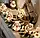 Гірлянда завіса штора Кулі з наповненням Дід Мороз, 3.0 м, 10 куль, ТЕПЛАЯ, фото 2