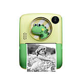 Фотоапарат дитячий акумуляторний для фото та відео Full HD, камера миттєвого друку Yimi X17 Крокодильчик, фото 2