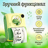Фотоапарат дитячий акумуляторний для фото та відео Full HD, камера миттєвого друку Yimi X17 Крокодильчик, фото 9