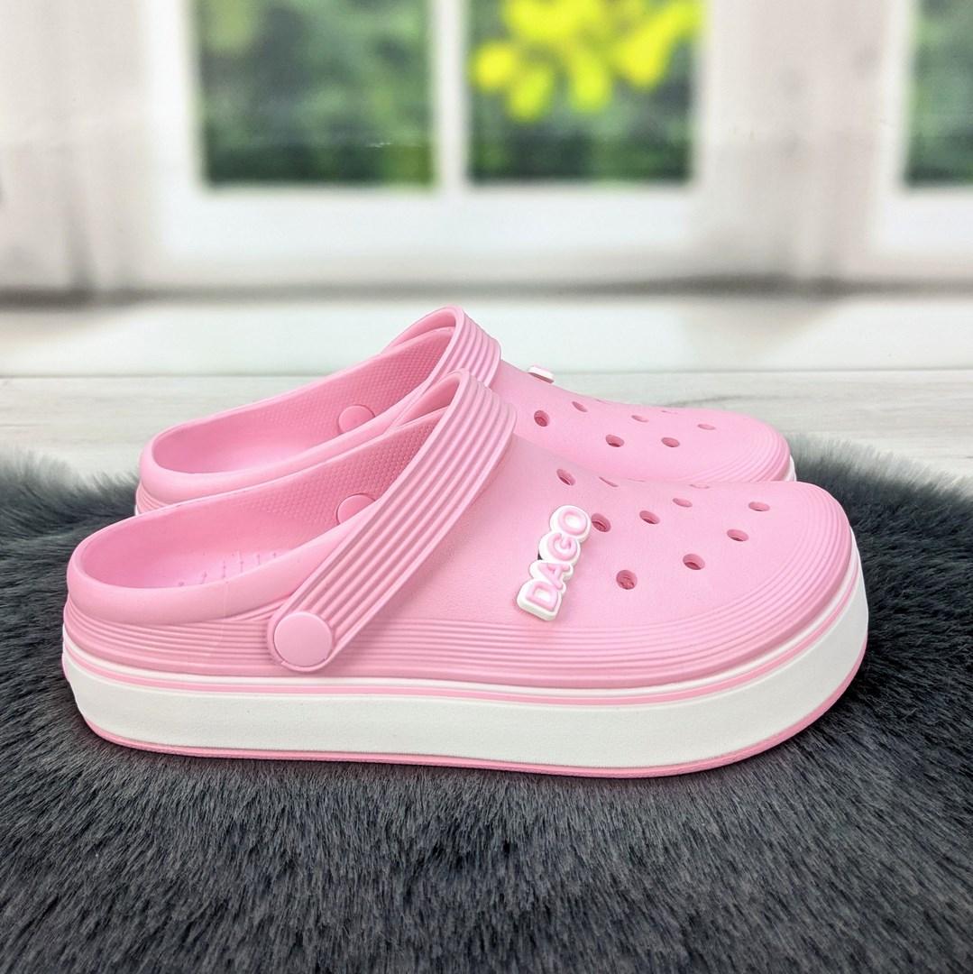 Сабо крокси жіночі піна бежеві Даго Стиль світло-рожеві 4363