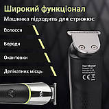 Машинка для стрижки волосся акумуляторна з насадками 5 Вт, тример професійний для бороди VGR V-191, фото 3