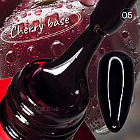 Вишневая каучуковая цветная база CHERRY Color Rubber Base Global Fashion 15 мл №05