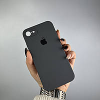 Силиконовый чехол с квадратными бортами на iPhone 7 / 8 / SE 2020 Dark grey (15)
