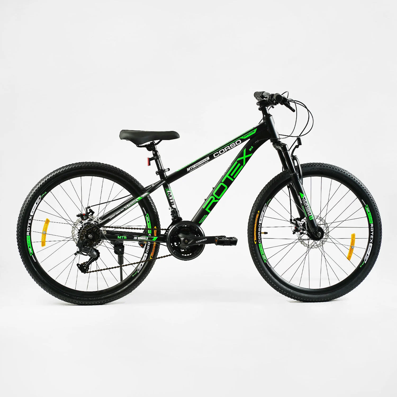 Велосипед спортивний Corso Rotex на 26 дюймів, black 26960