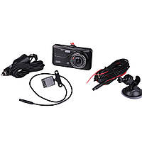 Відеореєстратор автомобільний акумуляторний нічного бачення 2 камери ІЧ датчик Mini-USB G сенсор А10