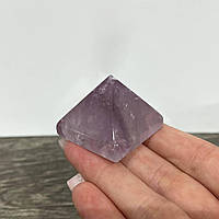 Крупная пирамида из натурального камня Аметист для медитации целительства духовных практик