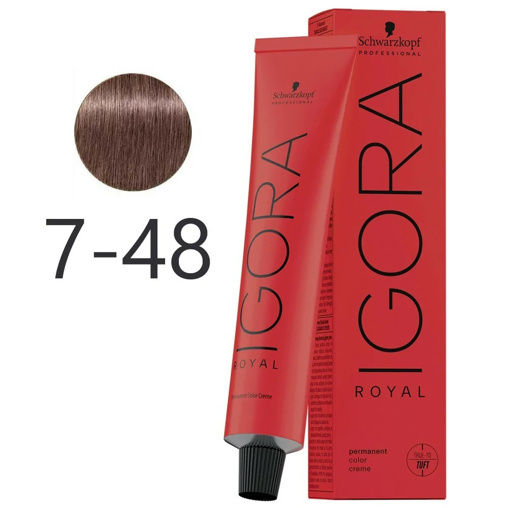 Фарба для волосся Schwarzkopf Professional Igora Royal 7-48 Medium Blonde Beige Red 60 мл