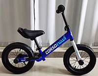 Велобіг синій колесо 12", "CORSO Navi" NV-12645 сталева рама, надувні колеса, підніжка