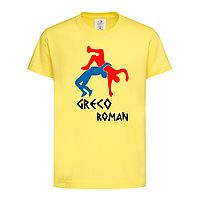 Желтая детская футболка Рисунок Греко-римская борьба (18-8-2-жовтий)