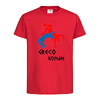 Красная детская футболка Рисунок Греко-римская борьба (18-8-2-червоний)