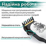Машинка для стрижки волосся професійна акумуляторна LED дисплей, потужний триммер для стрижки VGR V-699 Чорний, фото 4