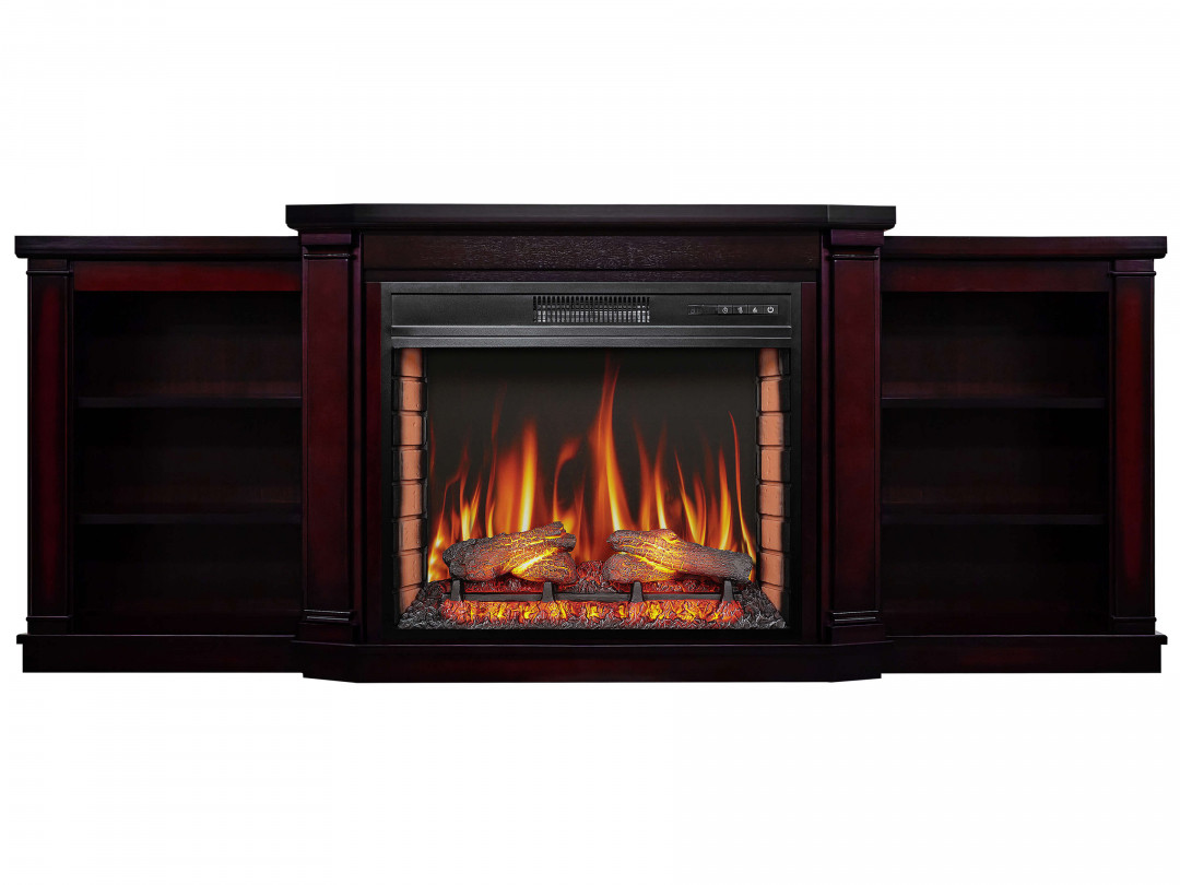 Декоративний електрокамін з порталом, камінокомплект з обігрівом для дому ArtiFlame Parliament AF28S Коньяк