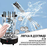 Електрошашличниця вертикальна 8 шампурів аерогриль 1500 Вт Sokany SK-6113, фото 5