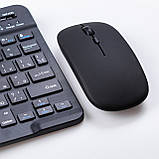 Клавіатура і миша бездротові Type-C роз'єм Bluetooth-клавіатура портативна тонка, фото 3