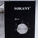 Мікрохвильова піч електрична настільна Sokany 1400 Вт 30 л з таймером для дому., фото 4