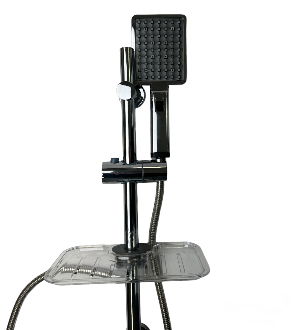 Душова стійка LONDRA SLIDING з ручною лійкою на два режими, душовий гарнітур з ручною лійкою, фото 1