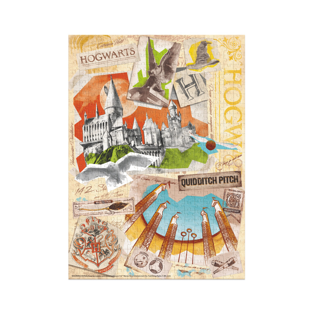 Пазл Hard-M, Harry Potter. Школа Гоґвортс та поле для Квідичу, Dodo (450 дет.) 200503