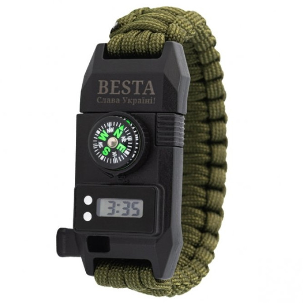 Годинник чоловічий тактичні Besta Band з компасом 6 в 1