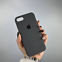 Силиконовый чехол на iPhone 7 / 8 / SE 2020 Full с закрытым низом Dark grey (15)