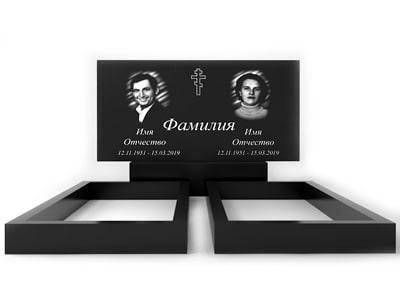 Пам'ятник на двох із граніту (100-60-5) РВ-01, фото 3