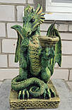 Фігура садова Дракон світильник 45 см, фото 2