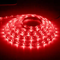 Стрічка LED LS604/LED-RL 60SMD(3528)/4.8 m W/m 12V 5m*8*0.22 mm червоний на білому IP65 (блістер)