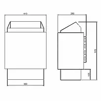 Електрокам'янка Amazon AM90MI 9 кВт з виносним пультом CON4, фото 6