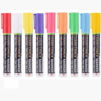 Набір кольорових крейдяний маркер 5 мм 8 шт SANTI (390610set)