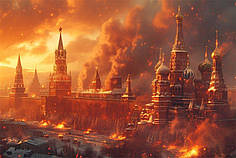 Прапор «кремль палає»