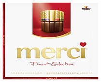 Цукерки Шоколадні асорті Storck Merci Finest Selection Сторк Мерсі 250 гр. Німеччина