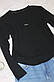 Лонгслів жіночий базовий чорний Бренд 44-48, фото 2