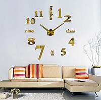 Часы для дома настенные часы на батарейках Diy clock дизайнерские часы на кухню зеркальные часы Золото
