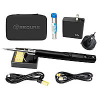 Портативный паяльник Sequre S99 Kit с поддержкой PD, QC, DC, PPS (21В, 150Вт) с жалом JBC C245