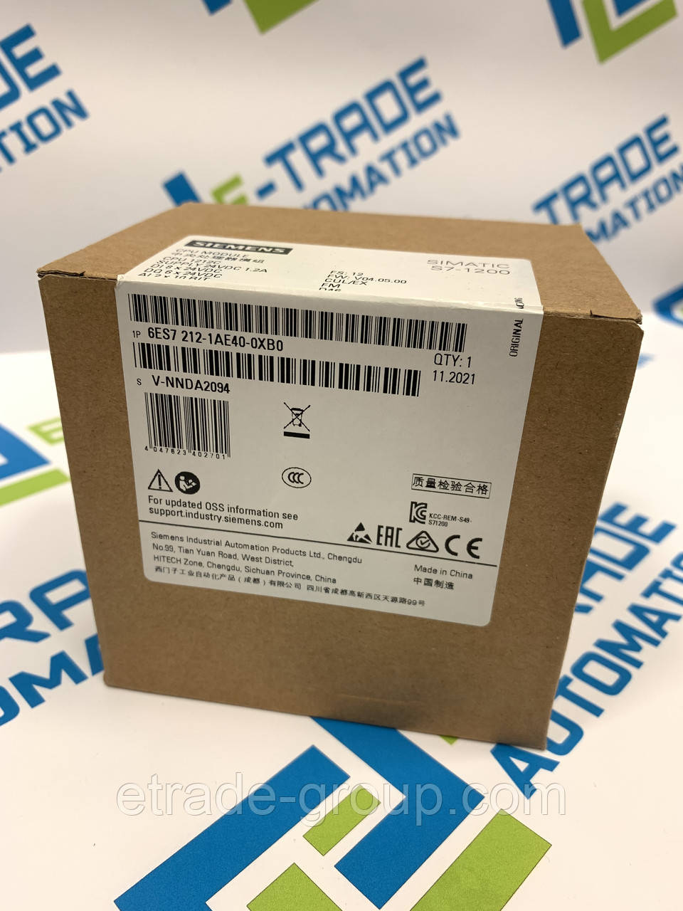 Програмований контролер SIMATIC S7-1200 Siemens 6ES7212-1AE40-0XB0, фото 1