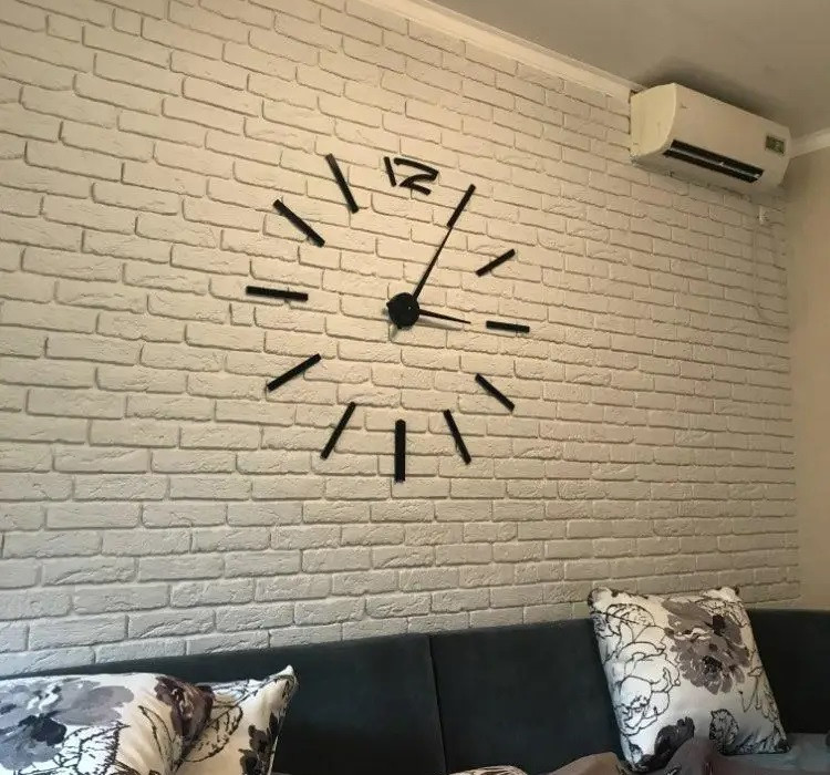 3d-годинник настінні великі наклейки з годинником об'ємний настінний годинник на стіну 3д дзеркальний годинник HVE