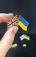 Подвійний значок (пін) Україна - Великобританія