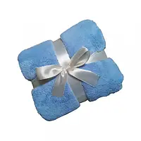Полотенце подарочное флисовое Синий