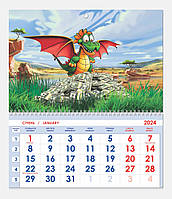 Календарь Драконы Эконом 300х360мм 02