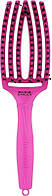 Щетка массажная Olivia Garden Finger Brush Boar&Nylon Think Pink Neon Purple