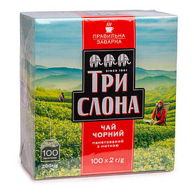 Чай "Три слона" чорний 100 пак