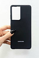 Чехол-бампер Silicone cover с микрофиброй для Samsung Galaxy S21 Ultra (SM-G9980)