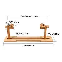 Дерев'яна підставка для вишивання хрестиком Рамка для вишивання хрестиком, поворотна на 360 градусів