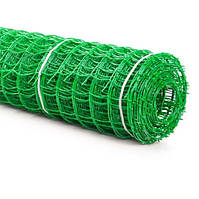 Сетка пластмассовая, ячейка квадрат 95*85мм, рулон 1.0 х 20 метров (зеленая)