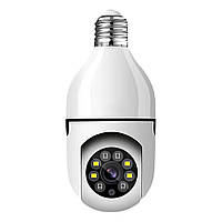 Камера наблюдения под цоколь Е27 Wifi IP Smart Camera 360° 1080P AC Prof 4252 - ТОП!