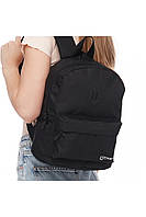 Стильный рюкзак на каждый день рюкзак городской черный рюкзак повседневный материал текстиль рюкзак унисекс