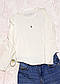 Лонгслів жіночий базовий білий Бренд 44-48, фото 2