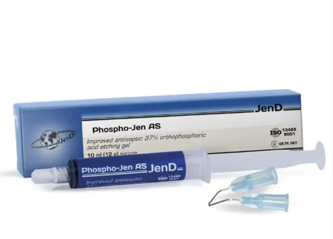 Гель травильний Phospho-Jen AS / ФОСФОДЖЕН / гель с антисептиком,37% ортоф.кислоти, 10мл (JenDental)