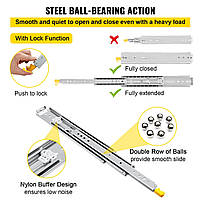 VEVOR комплект направляючих для шухляд 2 (1 пара) повне висування 225 кг вантажопідйомність система